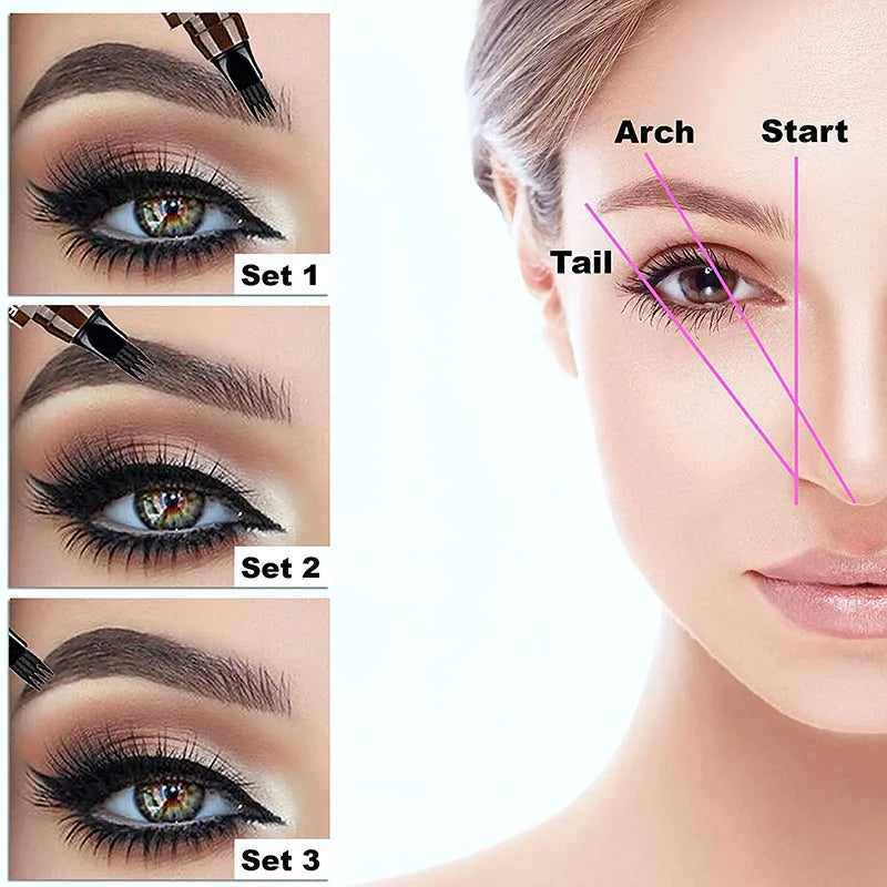 Microblend 5-Color Waterproof Eyebrow Pen
